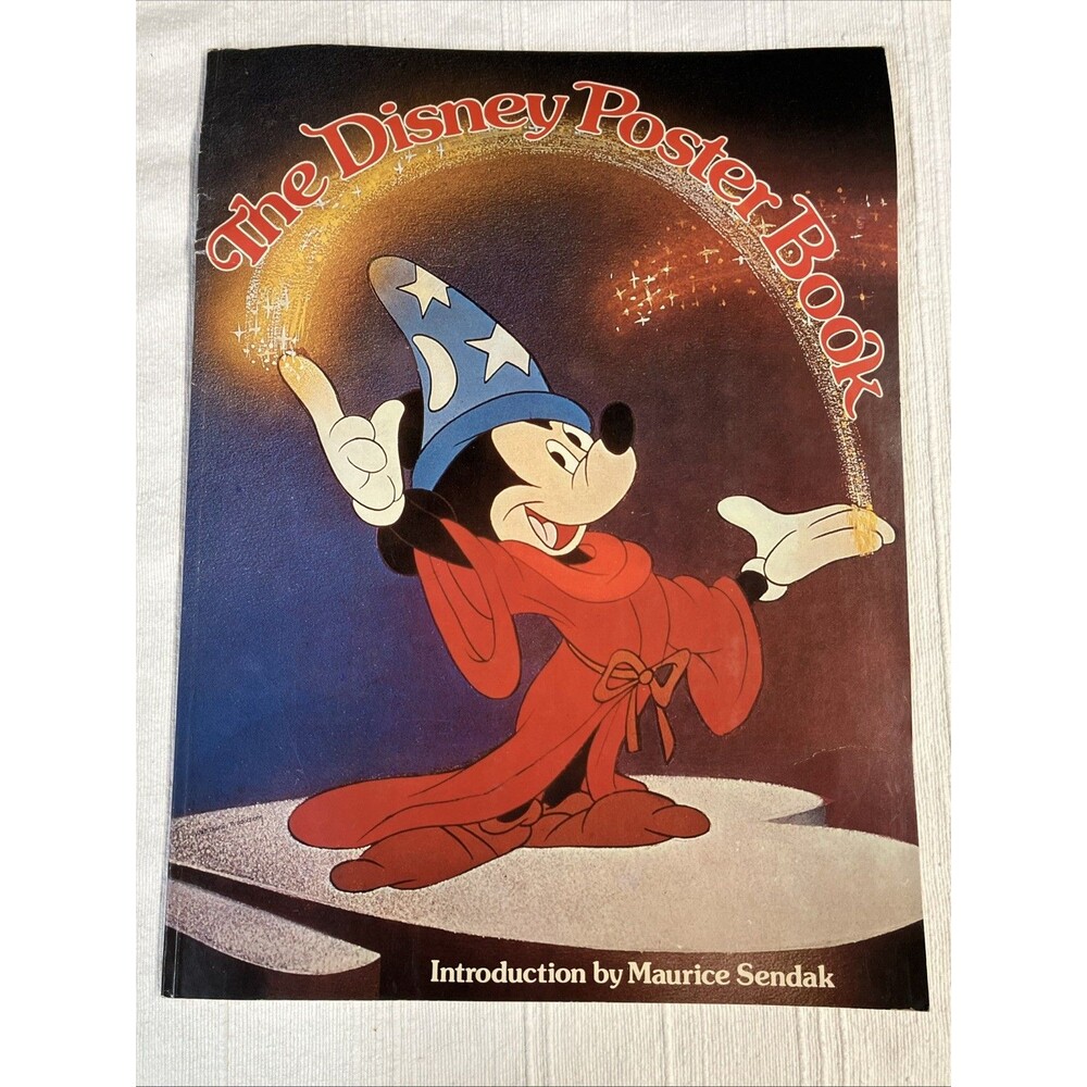Vintage THE DISNEY POSTER BOOK by Maurice Sendak Harmony Books LARGE SIZE